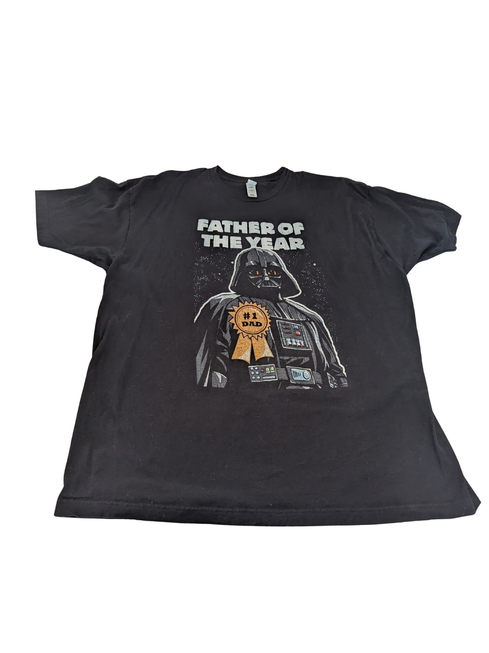 EUC Mens XXL Star Wars Darth Vader Father of the Year Short Sleeve Shirt